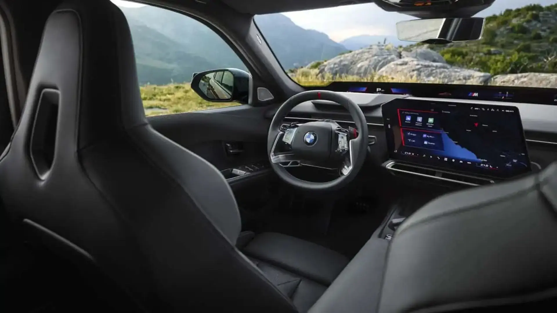 کابین مدرن و داشبورد دیجیتال خودرو BMW i3 (BMW i3) با نمایشگر بزرگ