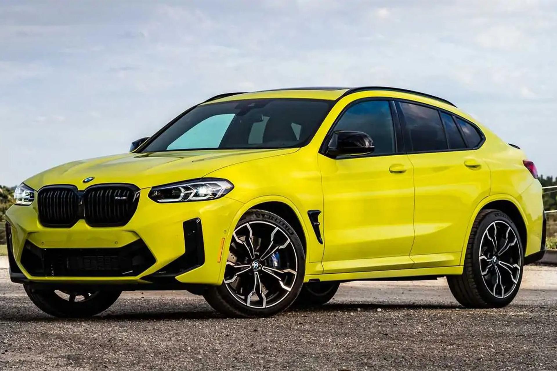 نمای سه‌چهارم جلو خودرو BMW X4