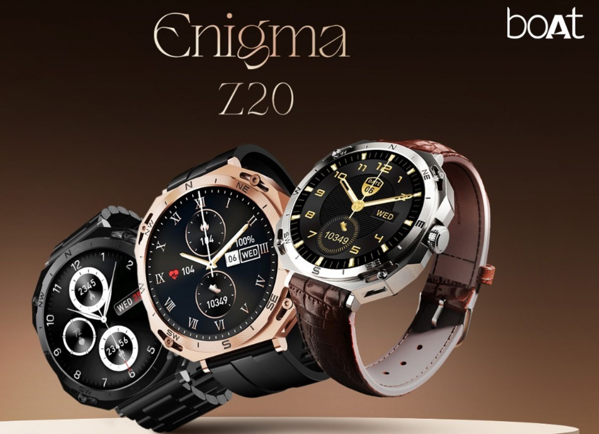 ساعت‌ هوشمند boAT Enigma Z20 در سه رنگ مختلف