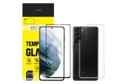 محافظ صفحه نمایش گوشی بادیگارد مدل FS مناسب سامسونگ Galaxy S22 به همراه محافظ پشت گوشی