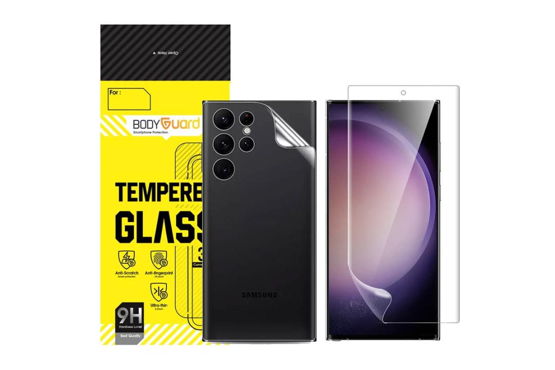 محافظ صفحه نمایش گوشی بادیگارد مدل HydroGel مناسب سامسونگ Galaxy S24 Ultra به همراه محافظ پشت گوشی