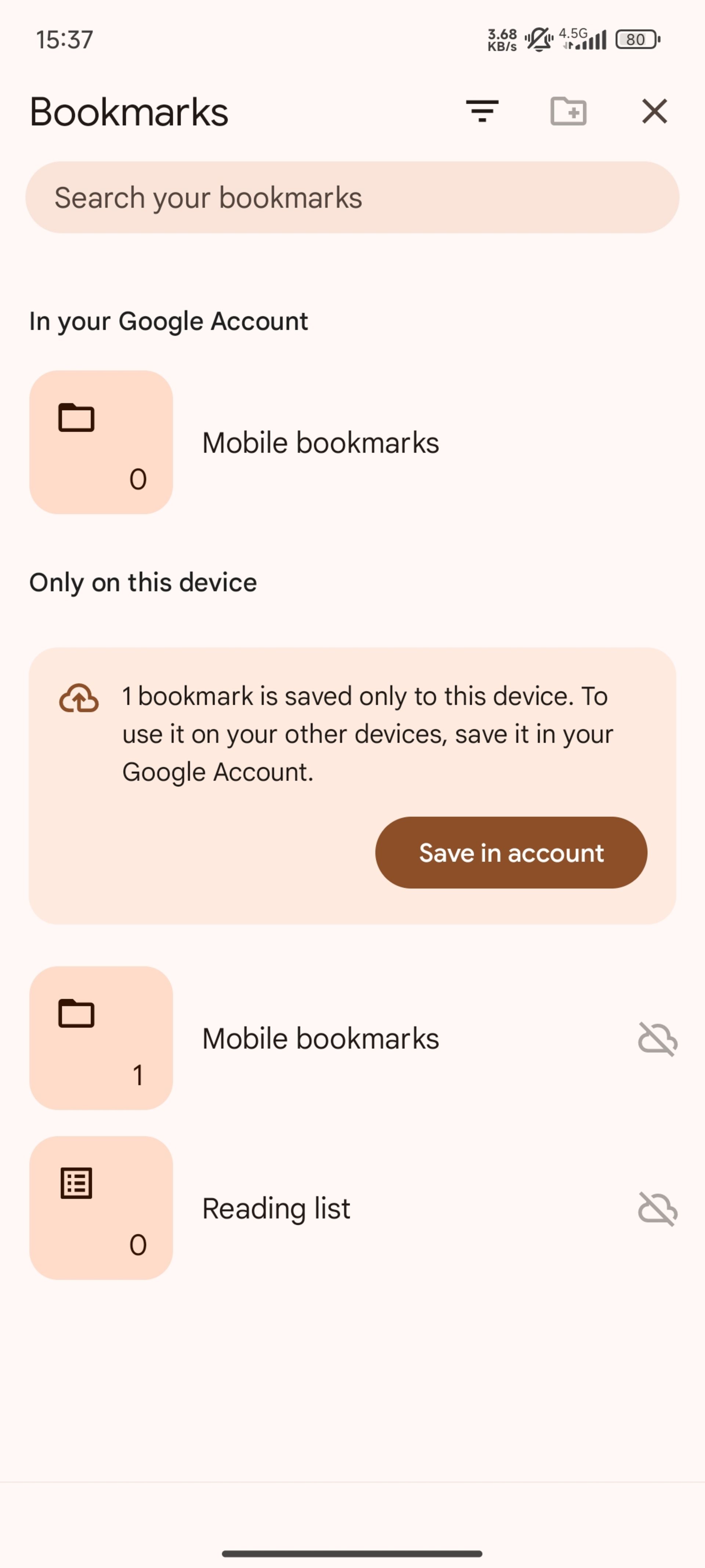 بوکمارک وب‌سایت‌ها در کروم موبایل