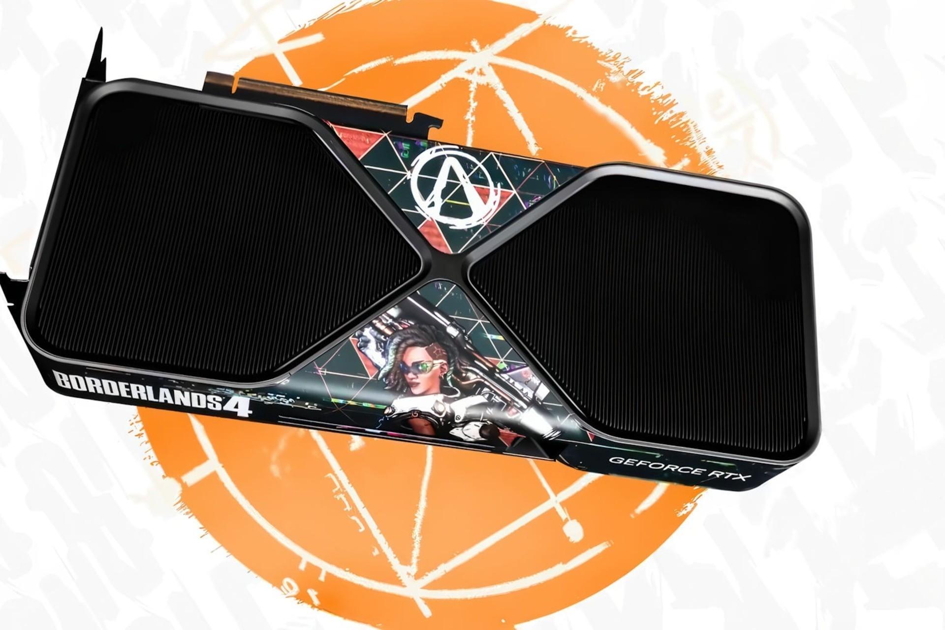 نمای جلو کارت گرافیک سفارشی RTX 5090