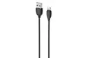 کابل شارژ USB بروفون Type-A به Lightning مدل BX19 با طول 1 متر رنگ مشکی