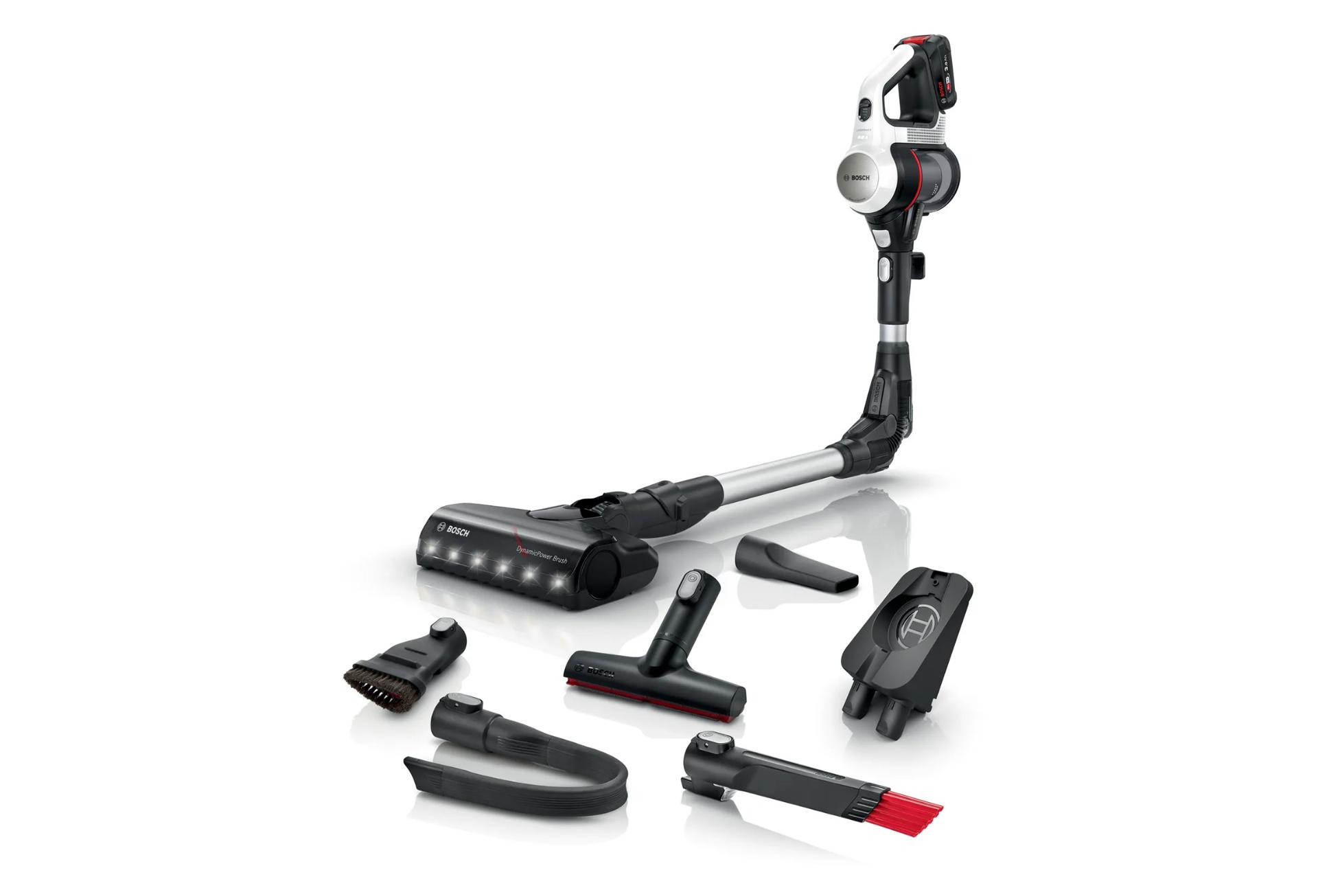 جارو شارژی بوش مدل BCS711XXL همراه با سری‌های اضافه