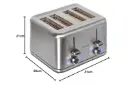 ابعاد و اندازه توستر برابانتیا 4 Slice Toaster