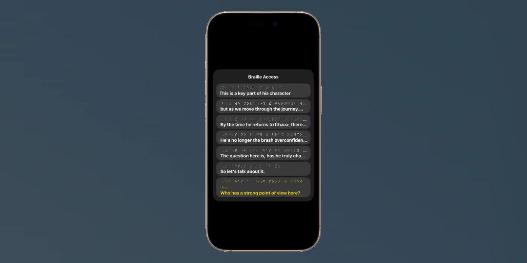 ابزار خط بریل ios