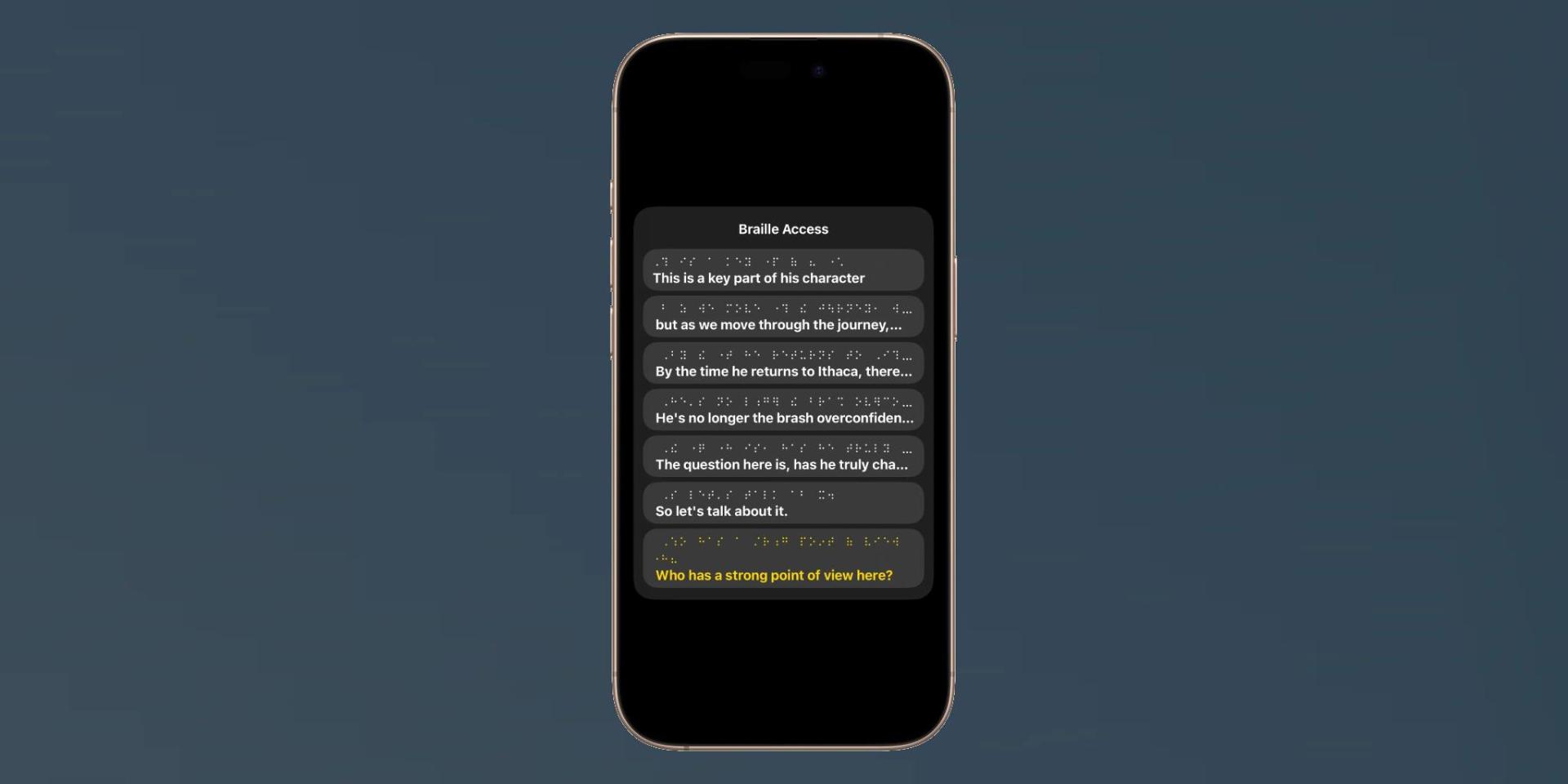 ابزار خط بریل ios