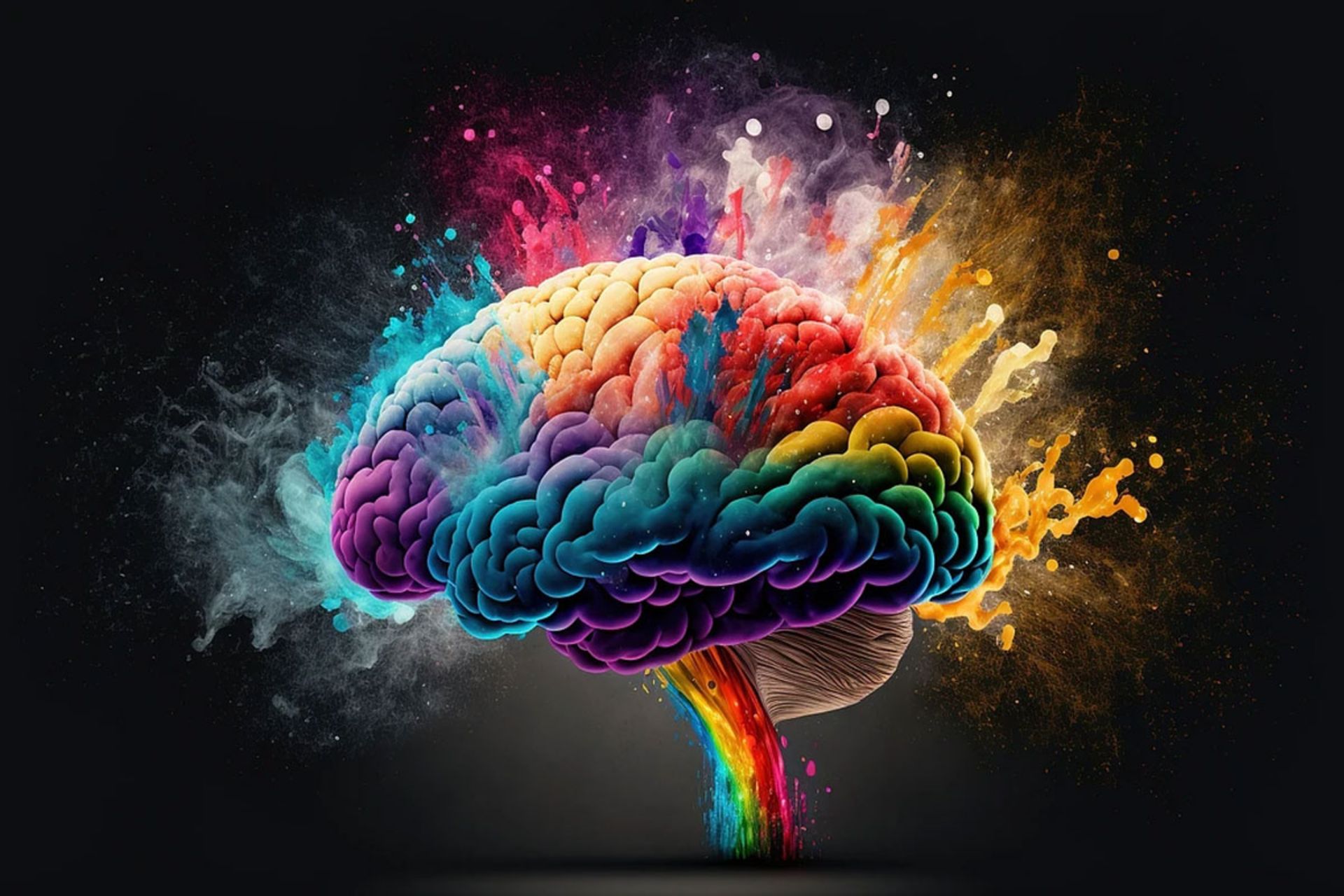 مغز انسان با ترکیبی از رنگ‌ها