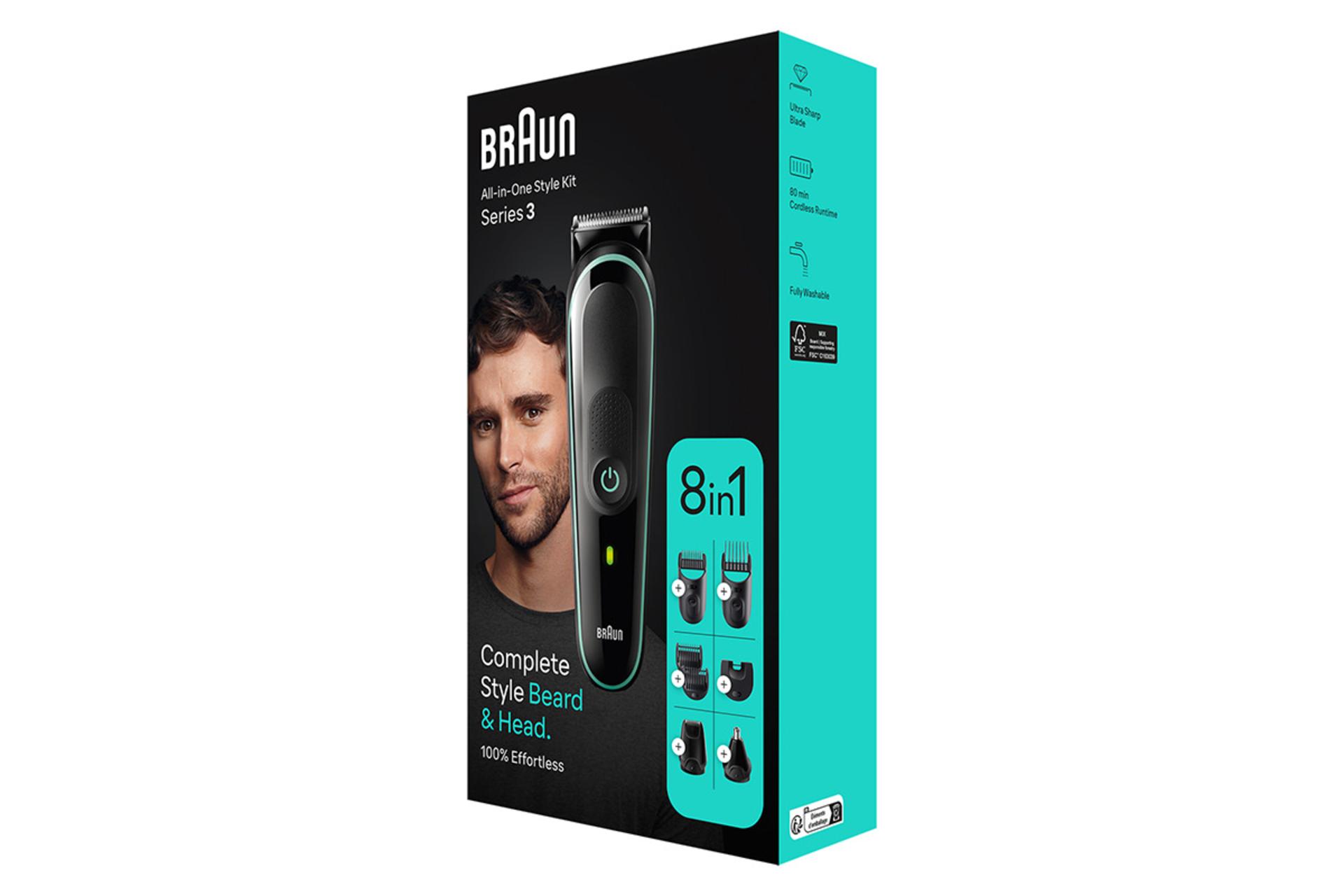 ماشین اصلاح و ریش تراش براون Braun MGK3411 جعبه و بسته بندی
