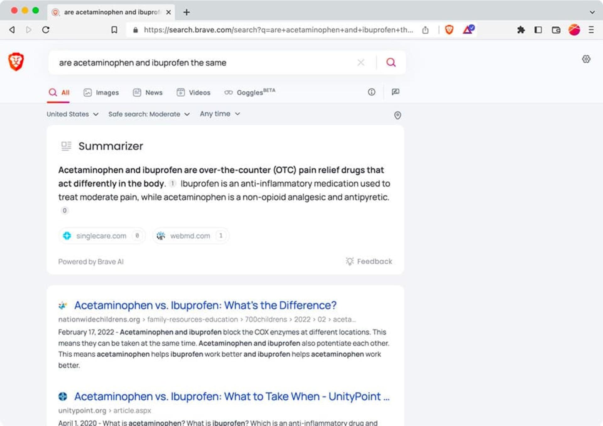 قابلیت Summarizer مرورگر بریو Brave