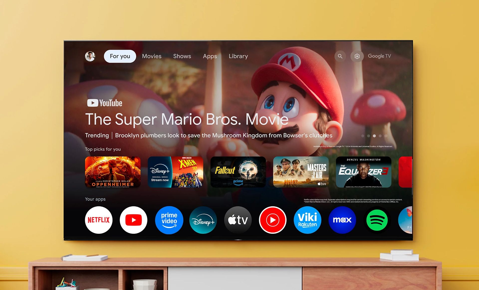 ماریو در تلویزیون سونی براویا ۲