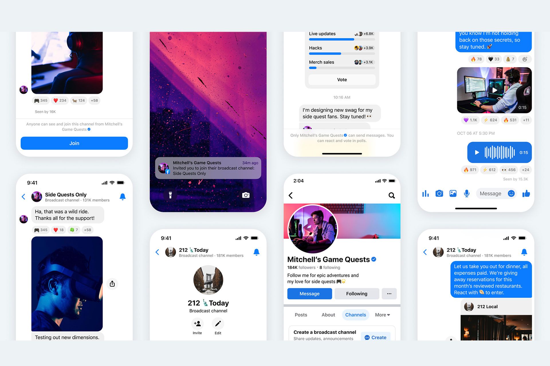 کانال‌ها در فیسبوک و مسنجر