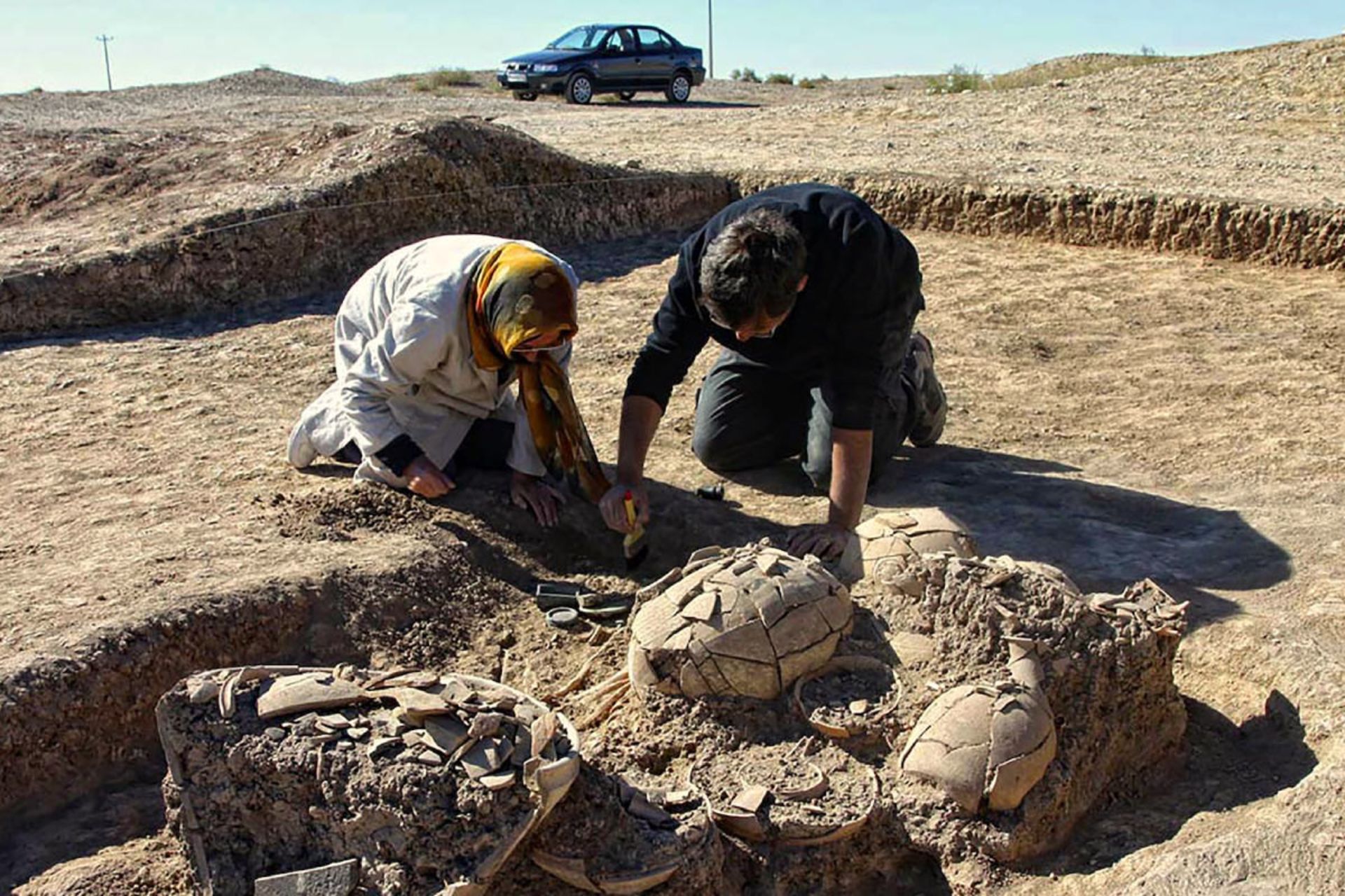 تدفین شگفت‌انگیز عصر برنز در محوطه تپه‌چلو، در استان خراسان شمالی در شمال‌شرق ایران کشف شد.