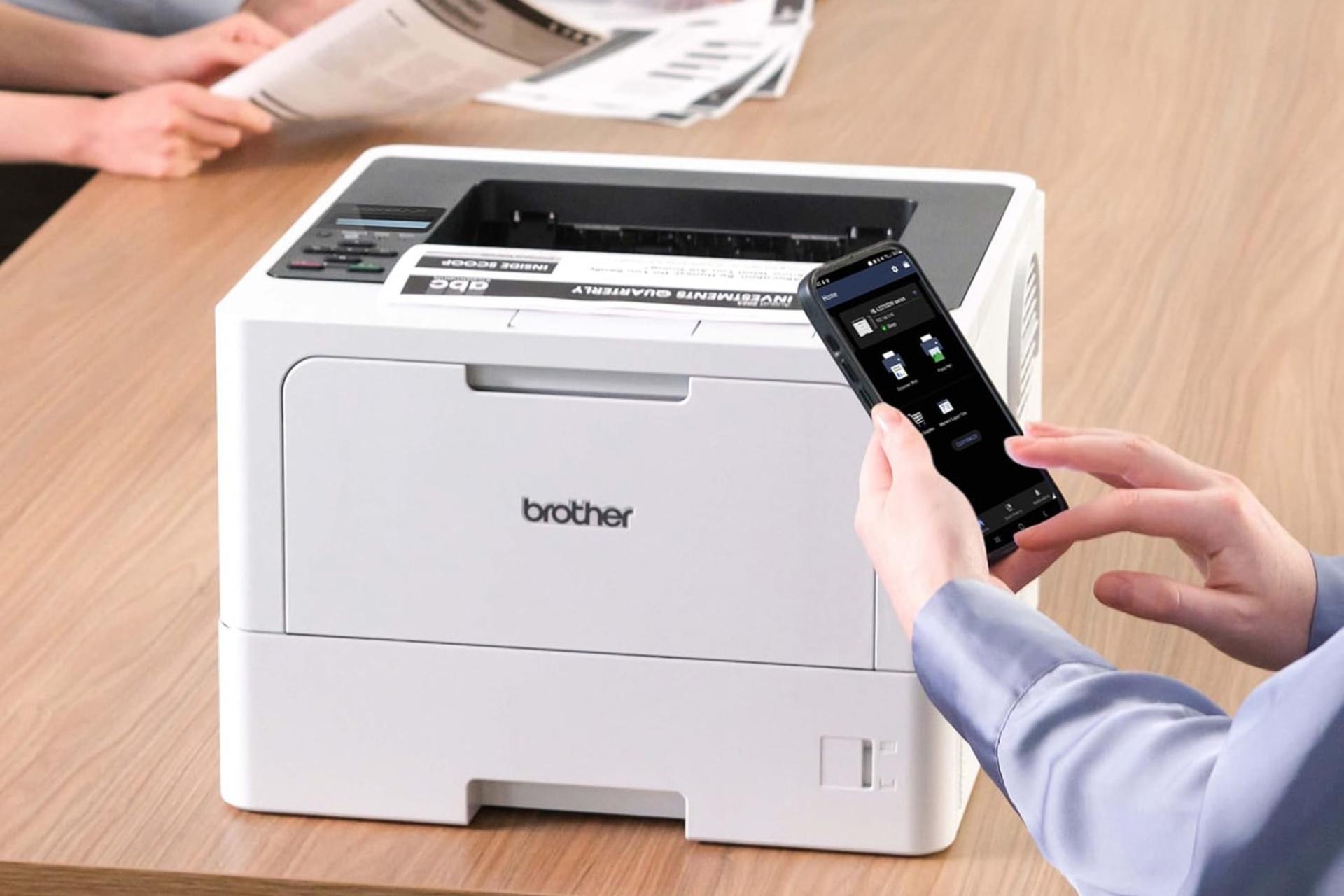 پرینتر برادر Brother HL-L5210DW و اتصال به موبایل