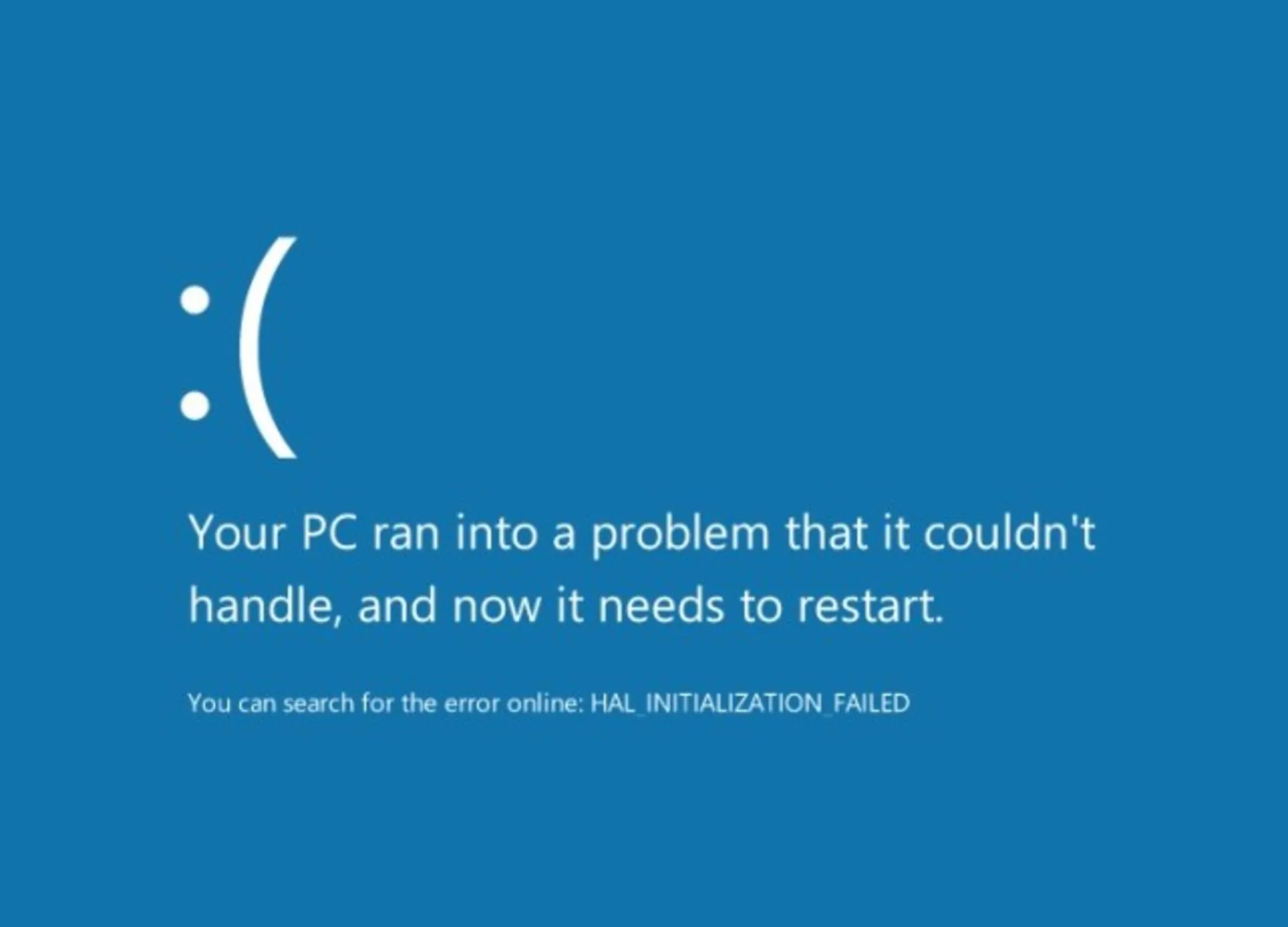 Blue Screen of Death in Windows 8