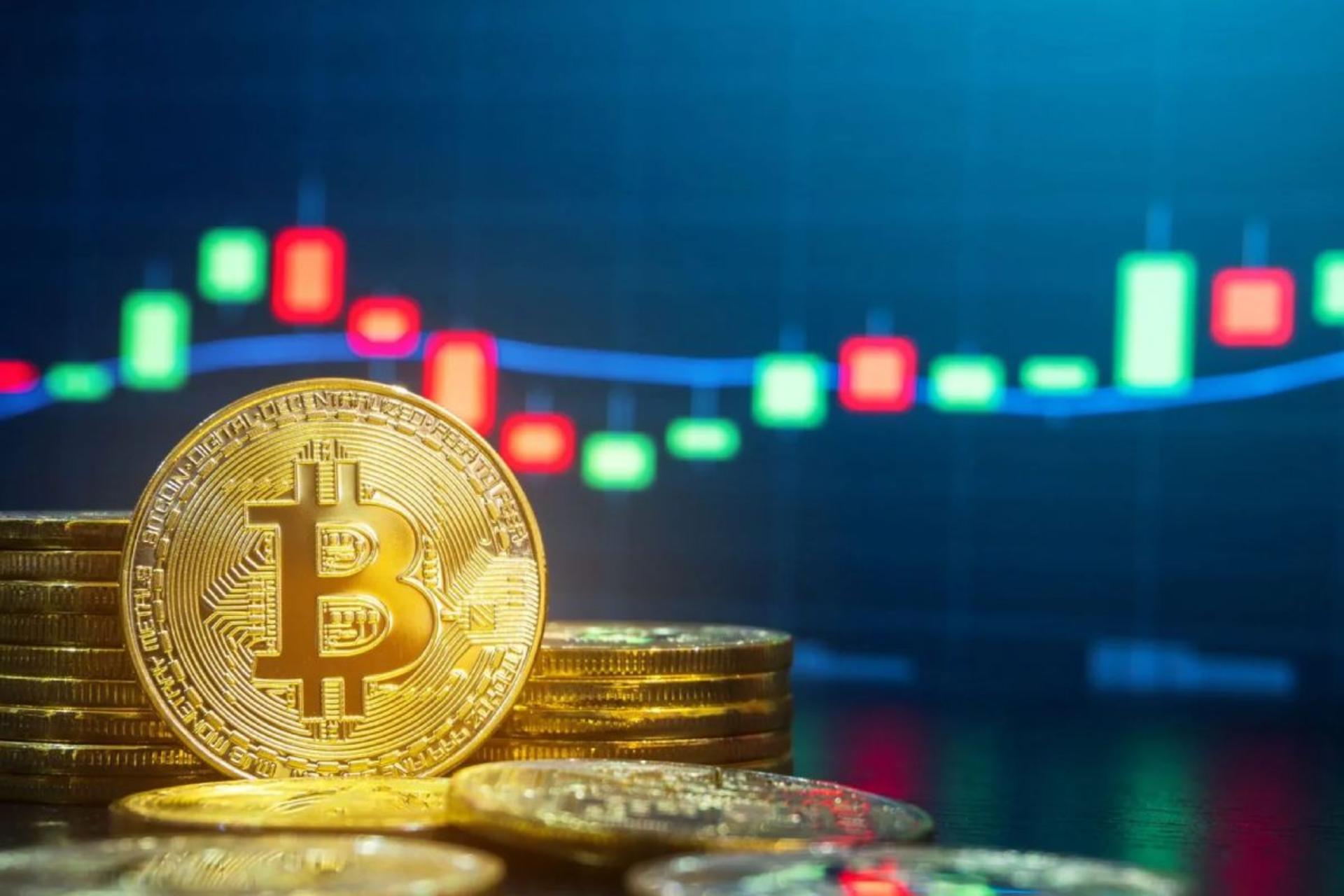چارت بیت کوین و نماد بیت کوین
