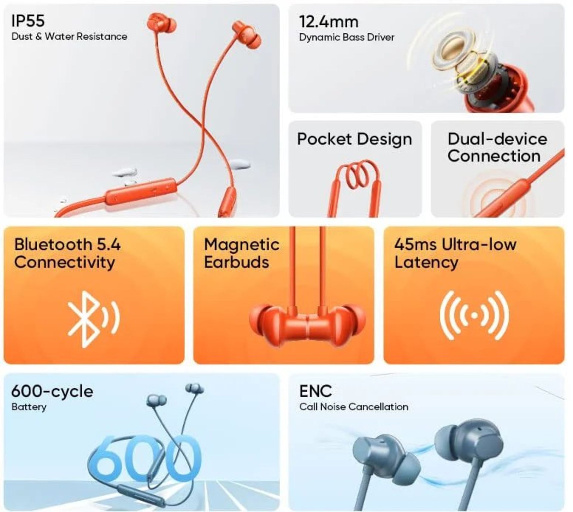 هندزفری گردنی ریلمی Buds Wireless 5 Lite
