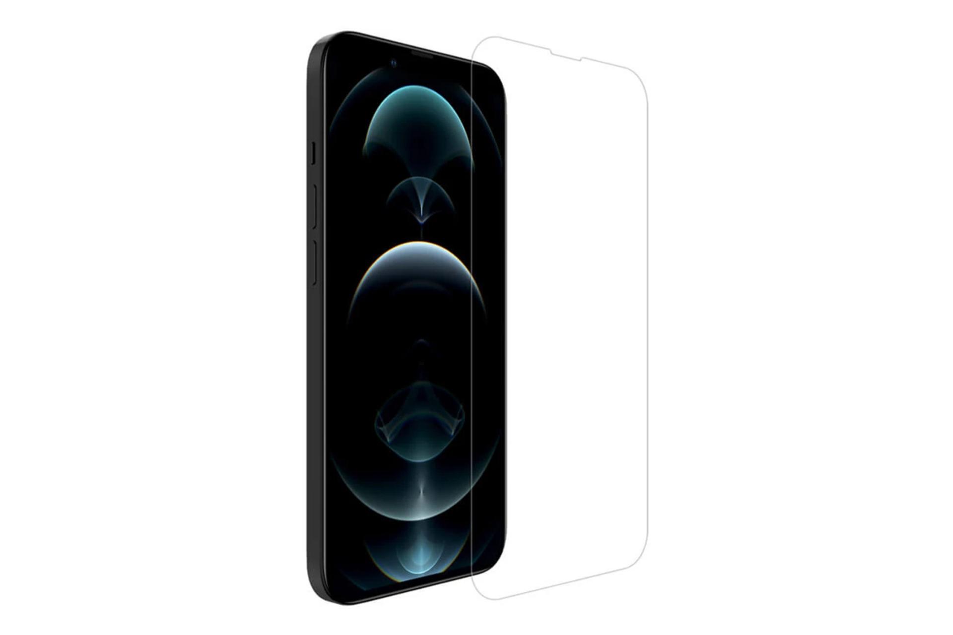 شفافیت محافظ صفحه نمایش گوشی بوف مدل 5D FP33 مناسب اپل iPhone 13 Pro Max