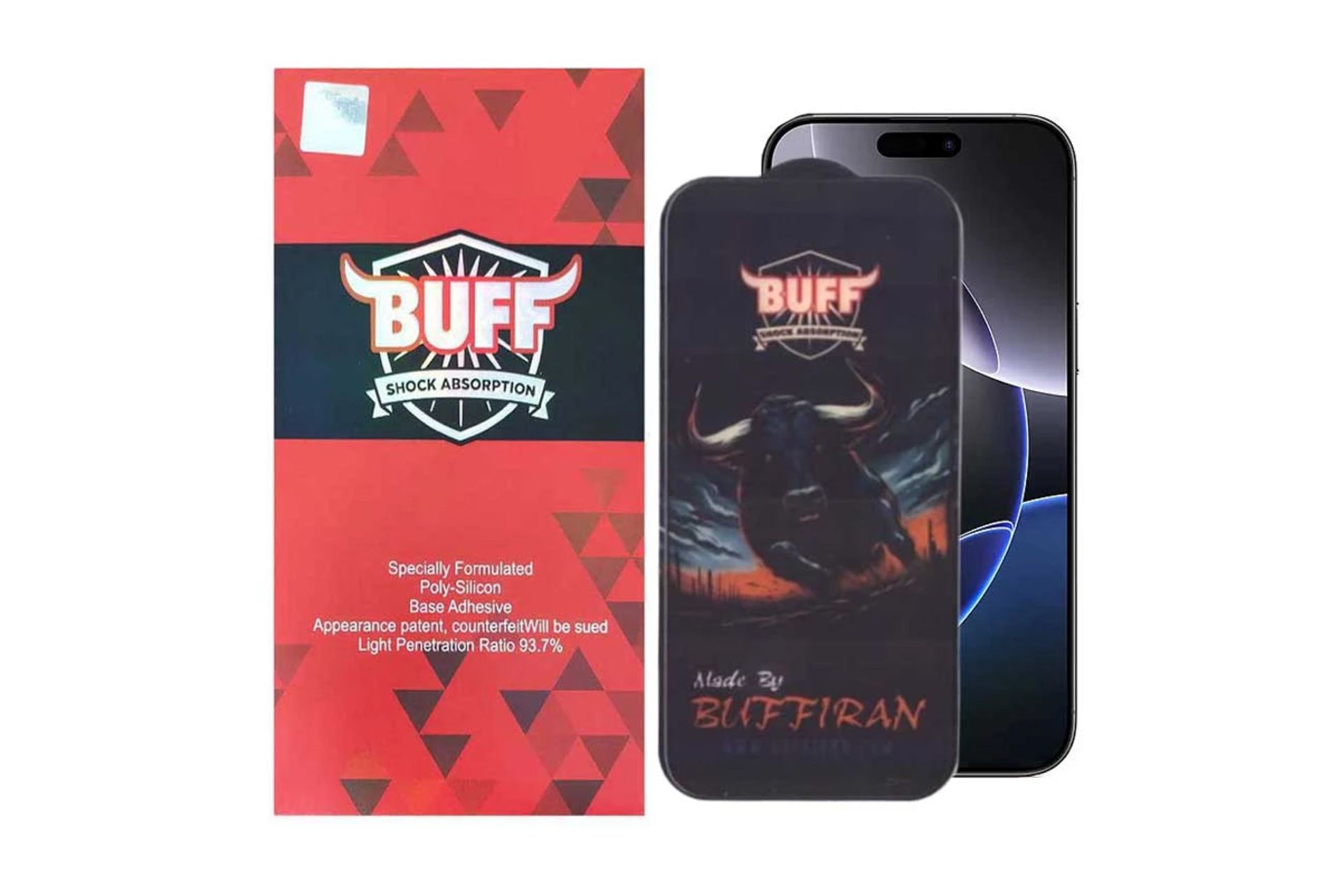 مرجع متخصصين ايران محافظ صفحه نمايش موبايل بوف مدل BullRun Buffer مناسب اپل iPhone 16 Pro Max