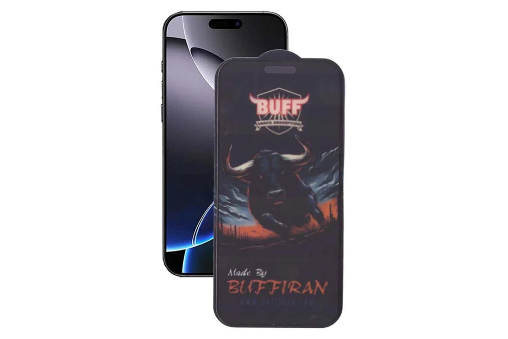شفافیت محافظ صفحه نمایش گوشی بوف مدل BullRun Matte Pro مناسب اپل iPhone 16 Pro Max