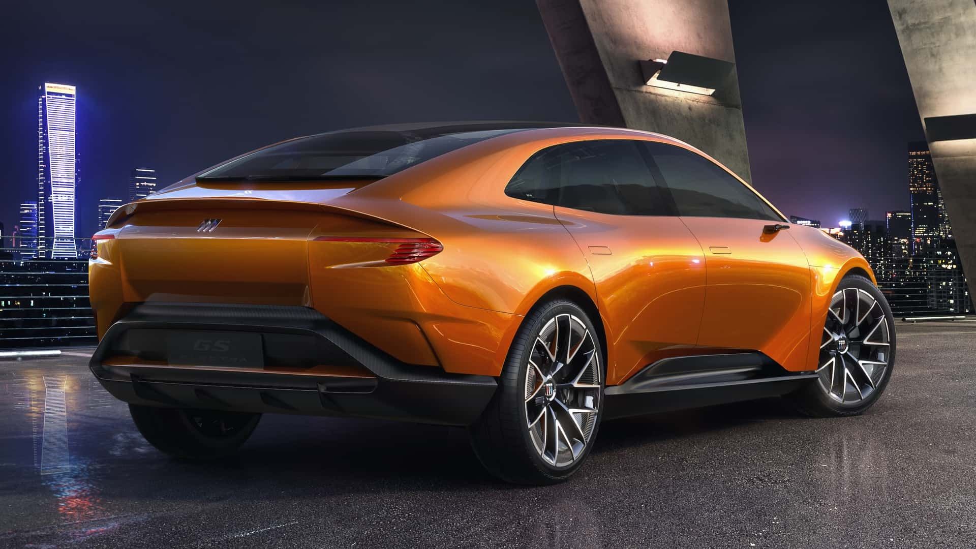 نمای سه‌چهارم عقب خودرو بیوک الکترا GS