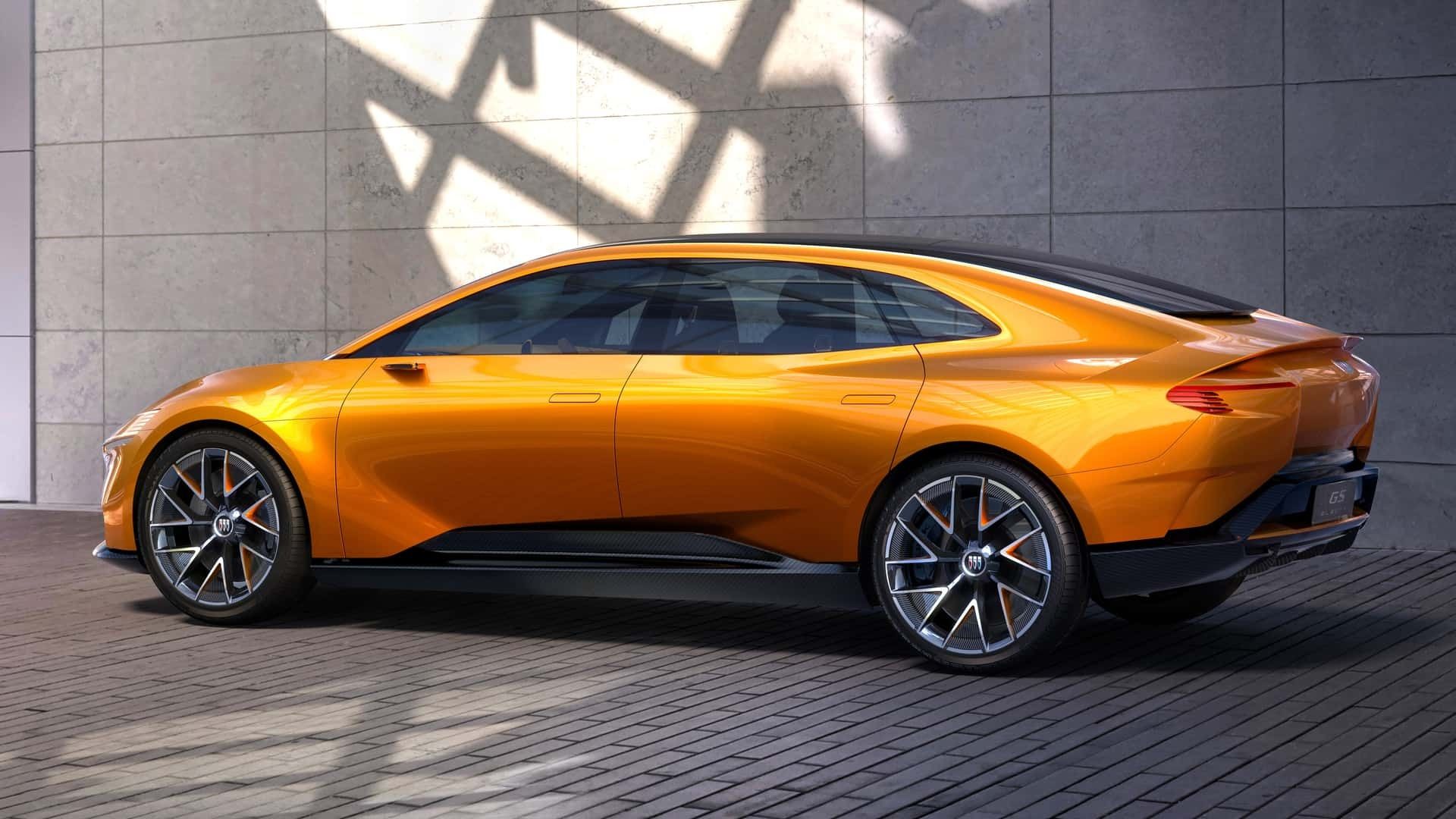 نمای سه‌چهارم عقب خودرو بیوک الکترا GS