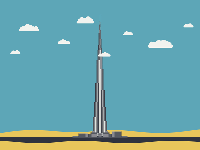 گیف برج خلیفه