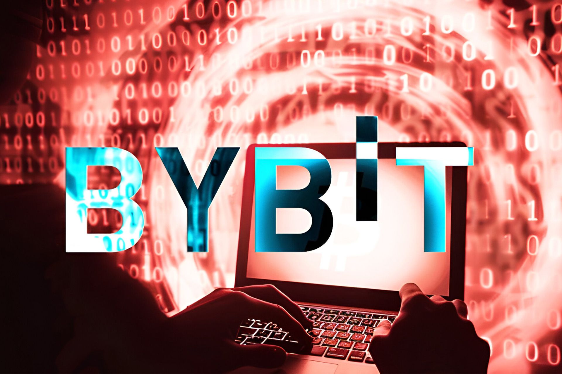 فعالیت هکر در پس زمینه لوگو bybit