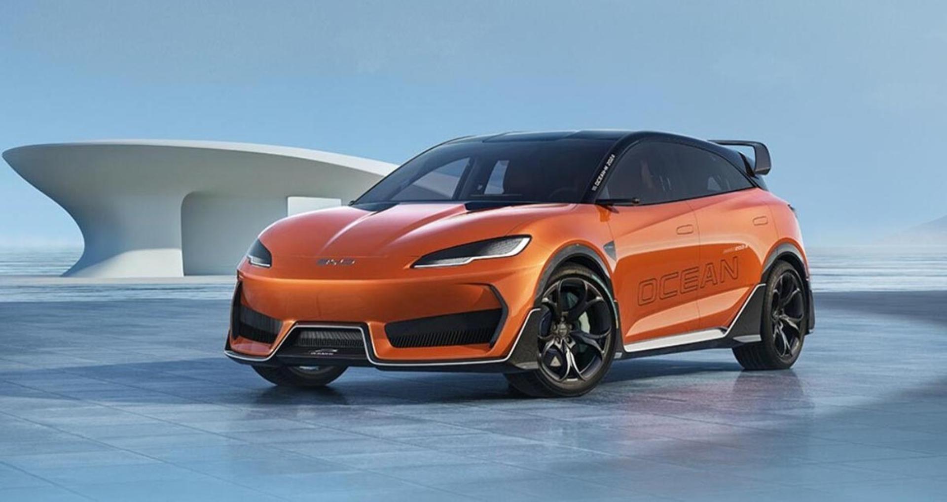 نمای سه‌چهارم جلو خودرو BYD Ocean-M