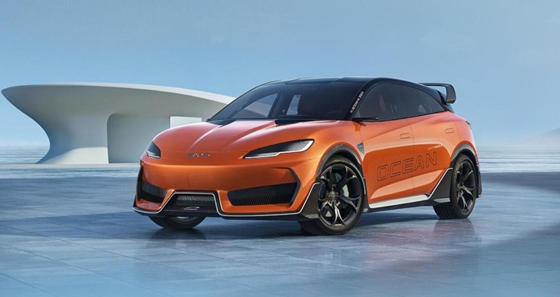 نمای سه‌چهارم جلو خودرو BYD Ocean-M