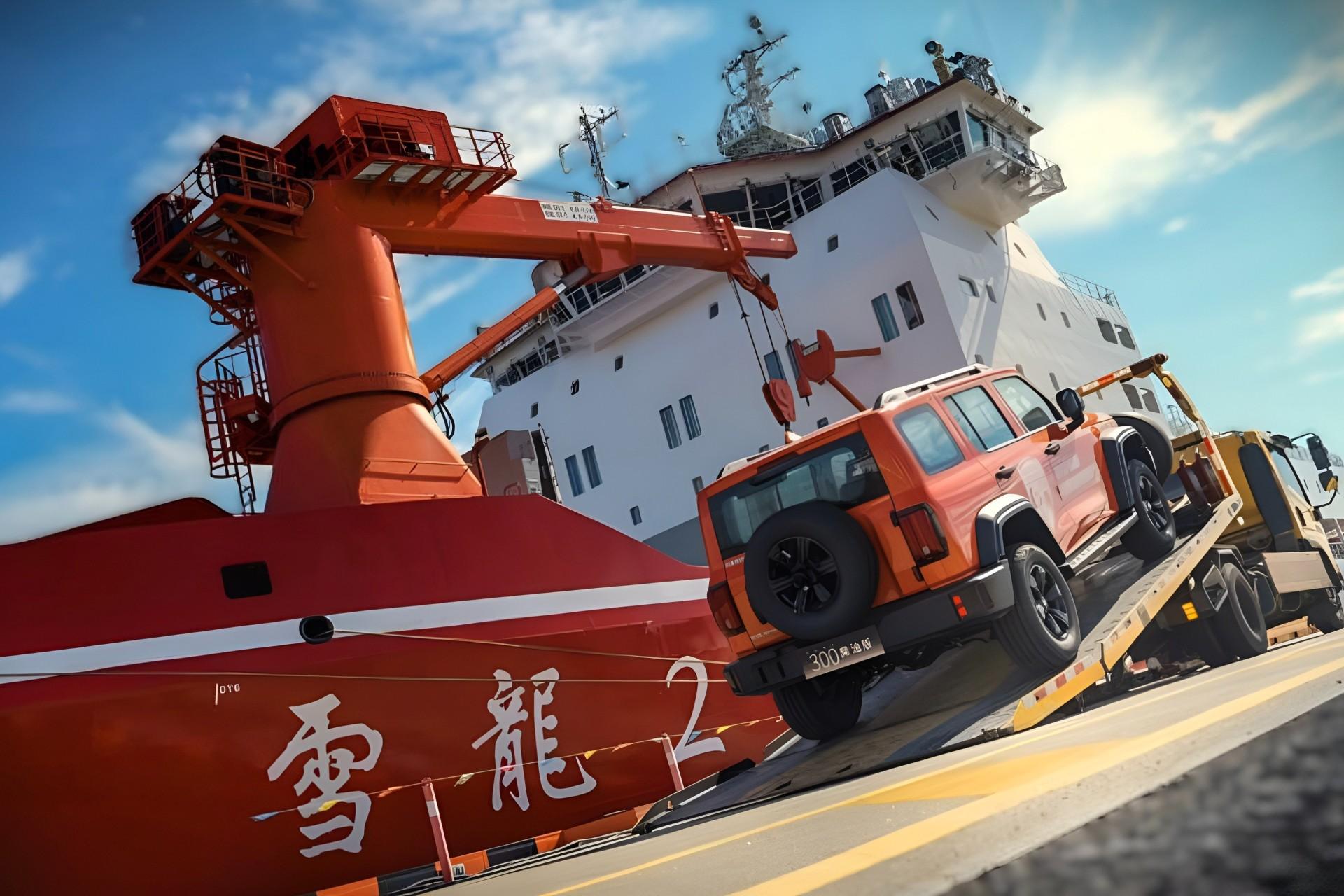 خودرو بی‌وای‌دی تانک ۳۰۰ روی کشتی