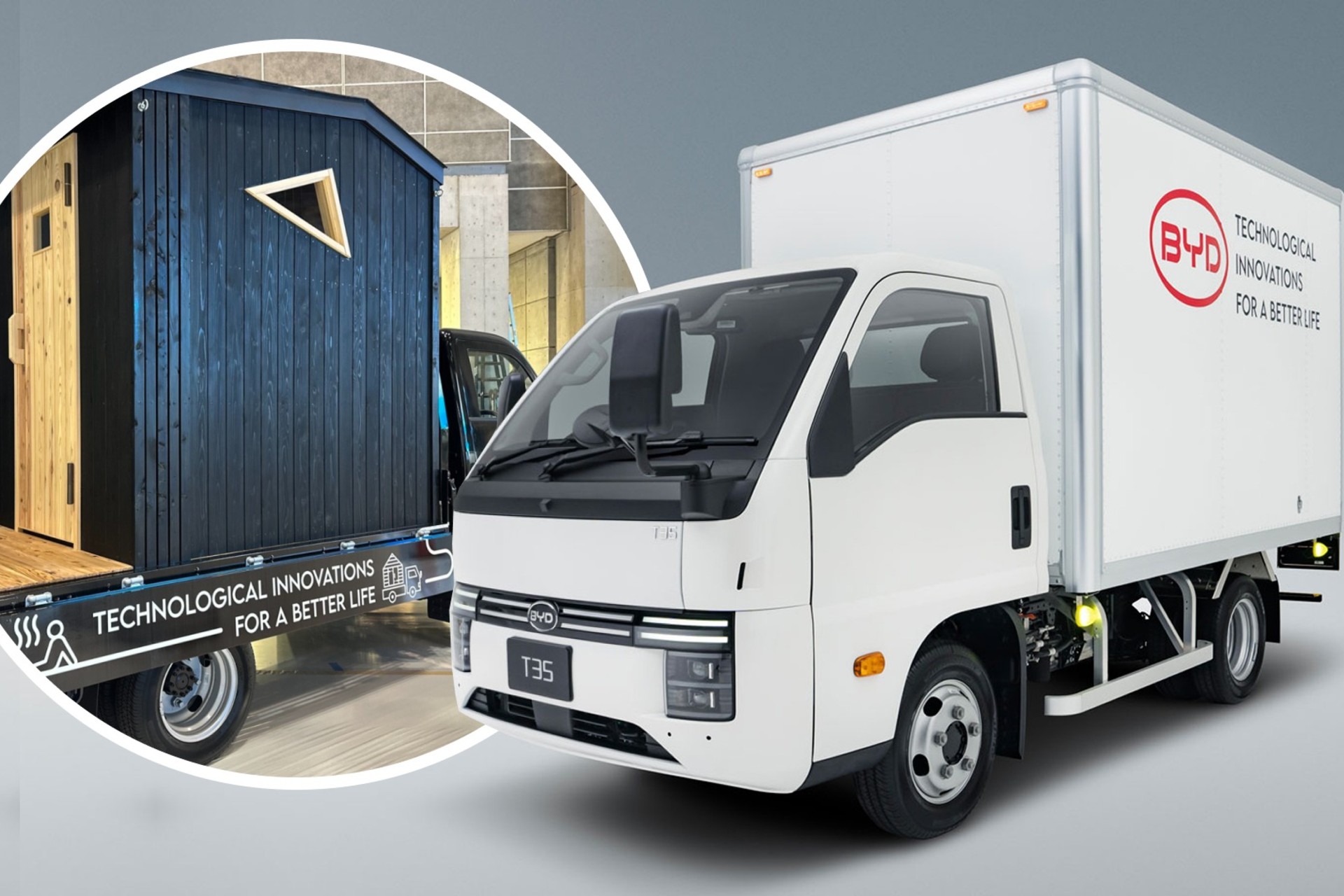 کامیونت برقی BYD رونمایی شد؛ مجهزبه سونای سیار