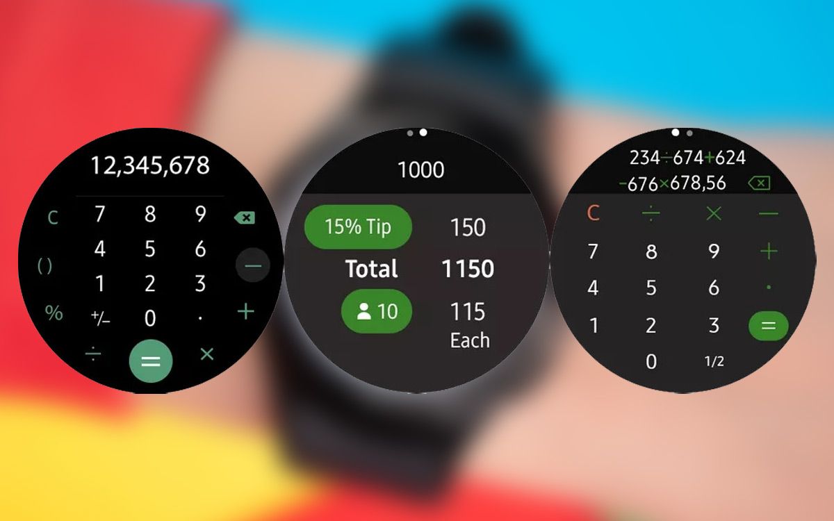 کاربردی‌ترین برنامه گلکسی واچ - ماشین‌حساب / Calculator