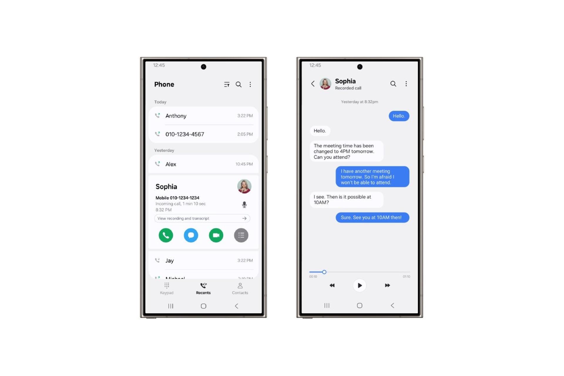 ترجمه‌ و رونویسی تماس در One UI 7