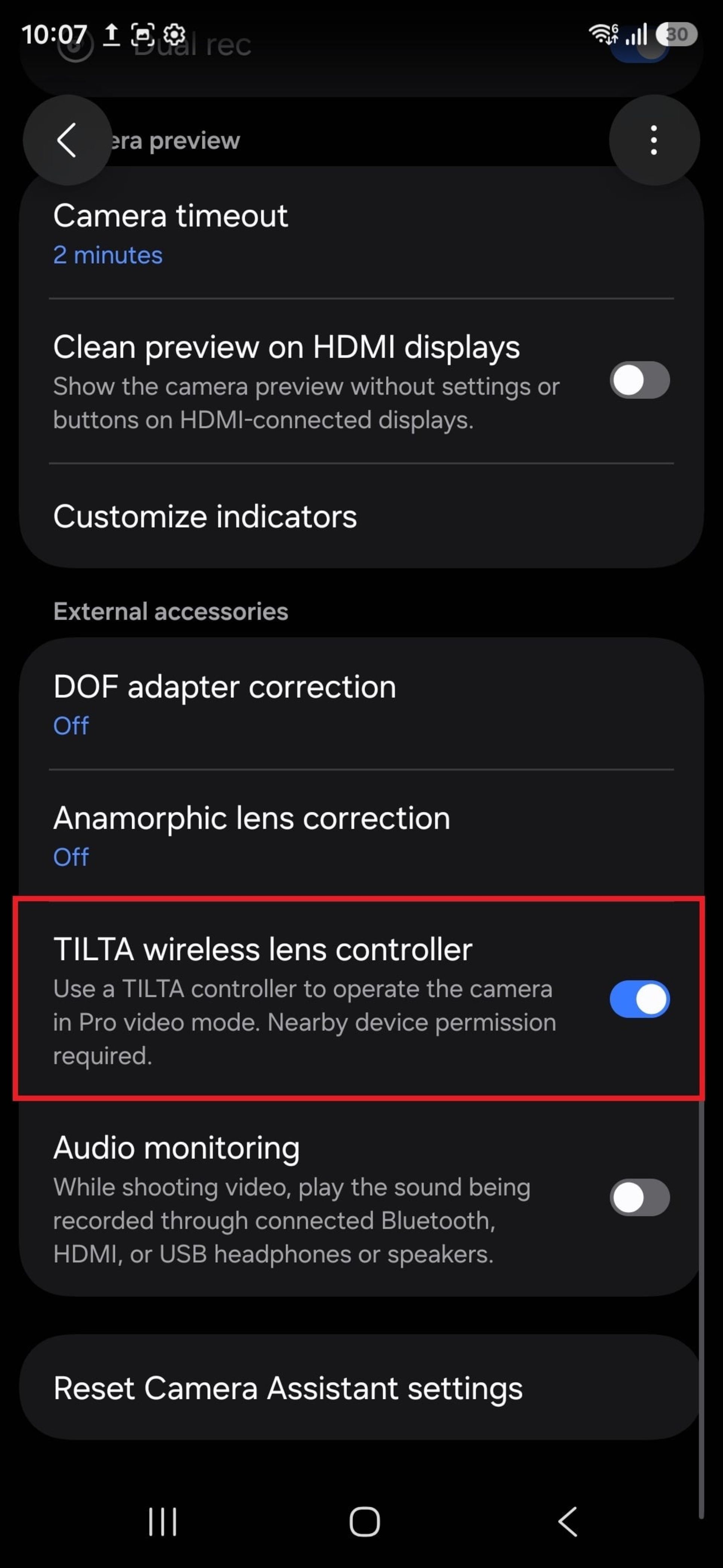 آپدیت اپلیکیشن Camera Assistant سامسونگ