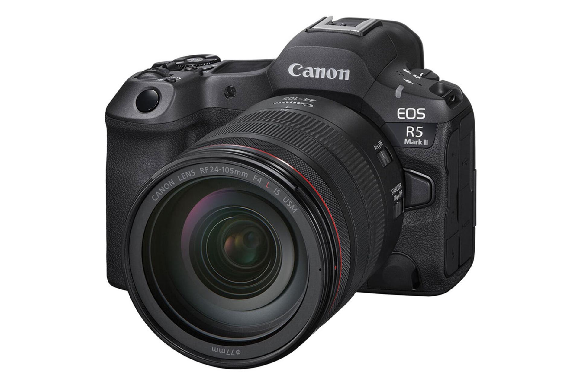 دوربین عکاسی کانن Canon EOS R5 Mark II نمای جلو با لنز