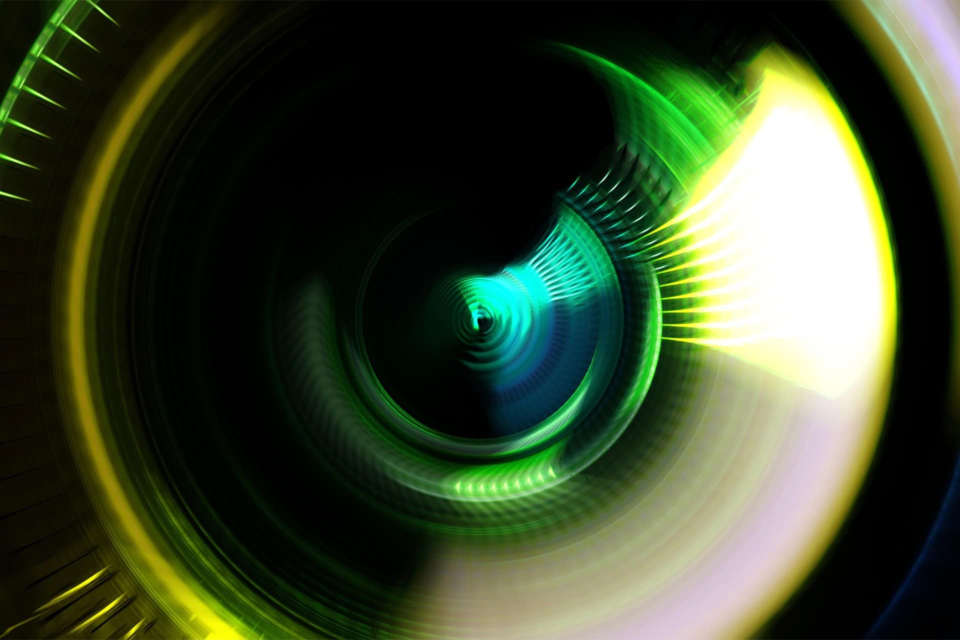 لنز دوربین از نمای نزدیک طرح گرافیکی