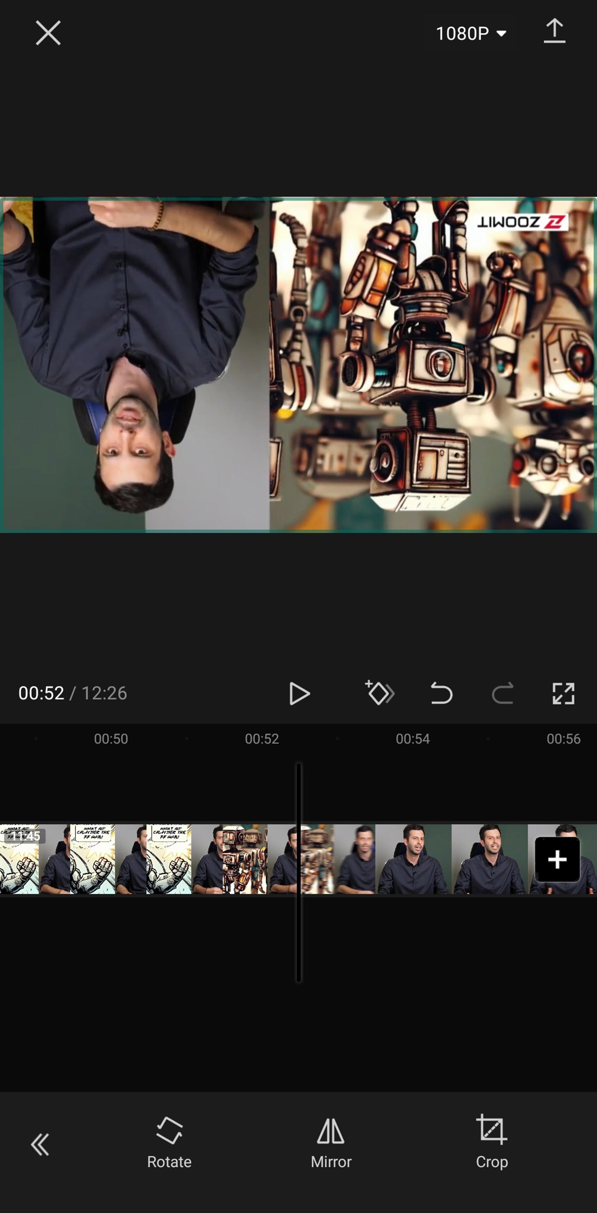 فیلم چرخانده شده در کپ کات