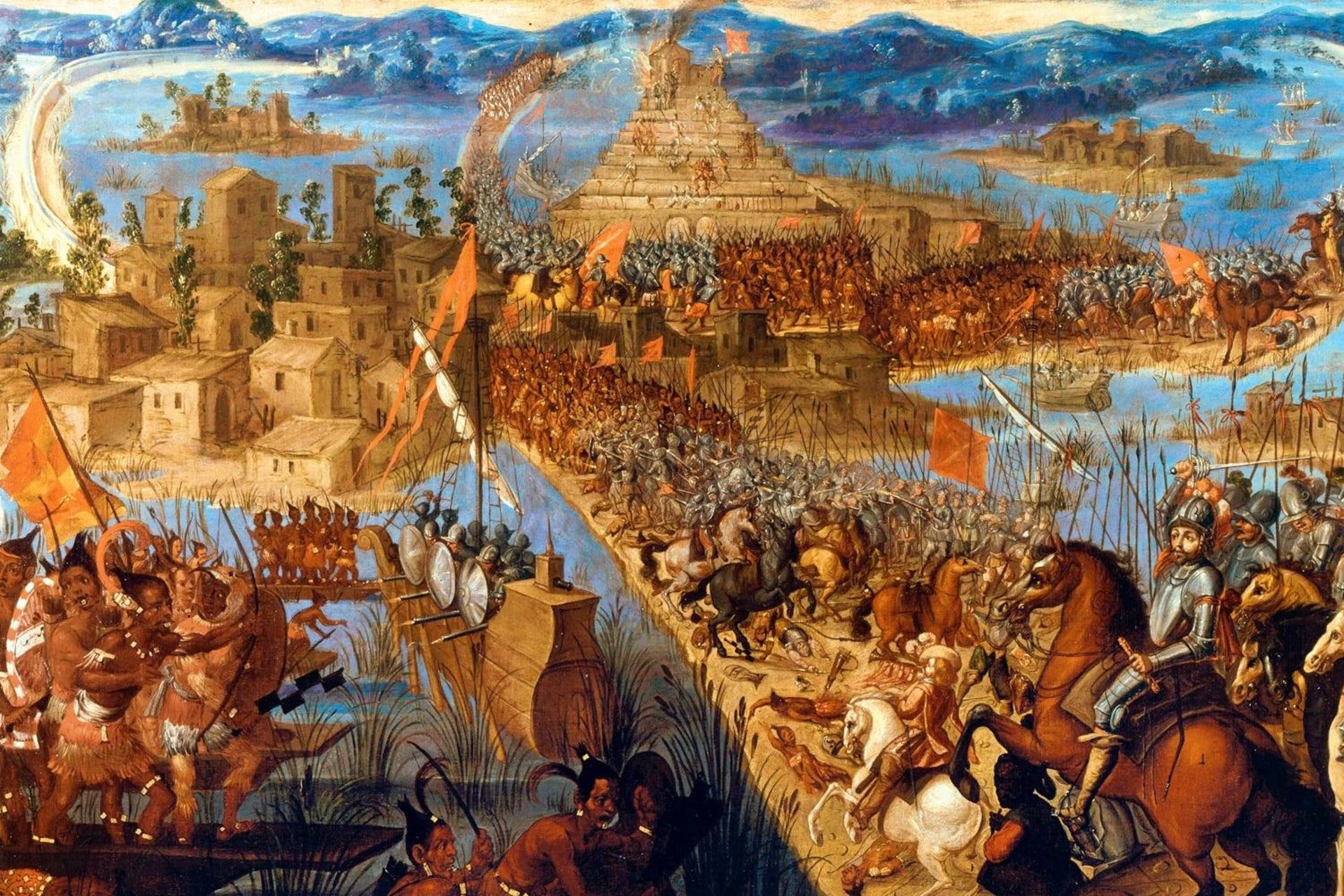 نقاشی از دستگیر کردن آتاهوالپا امپراتور اینکاها