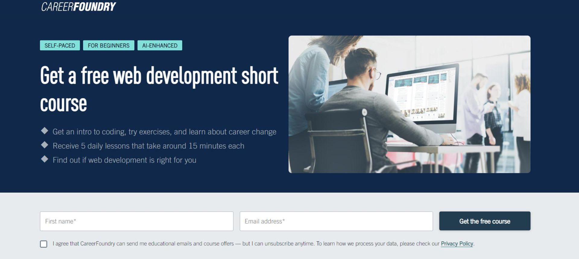 سایت آموزش برنامه نویسی CareerFoundry