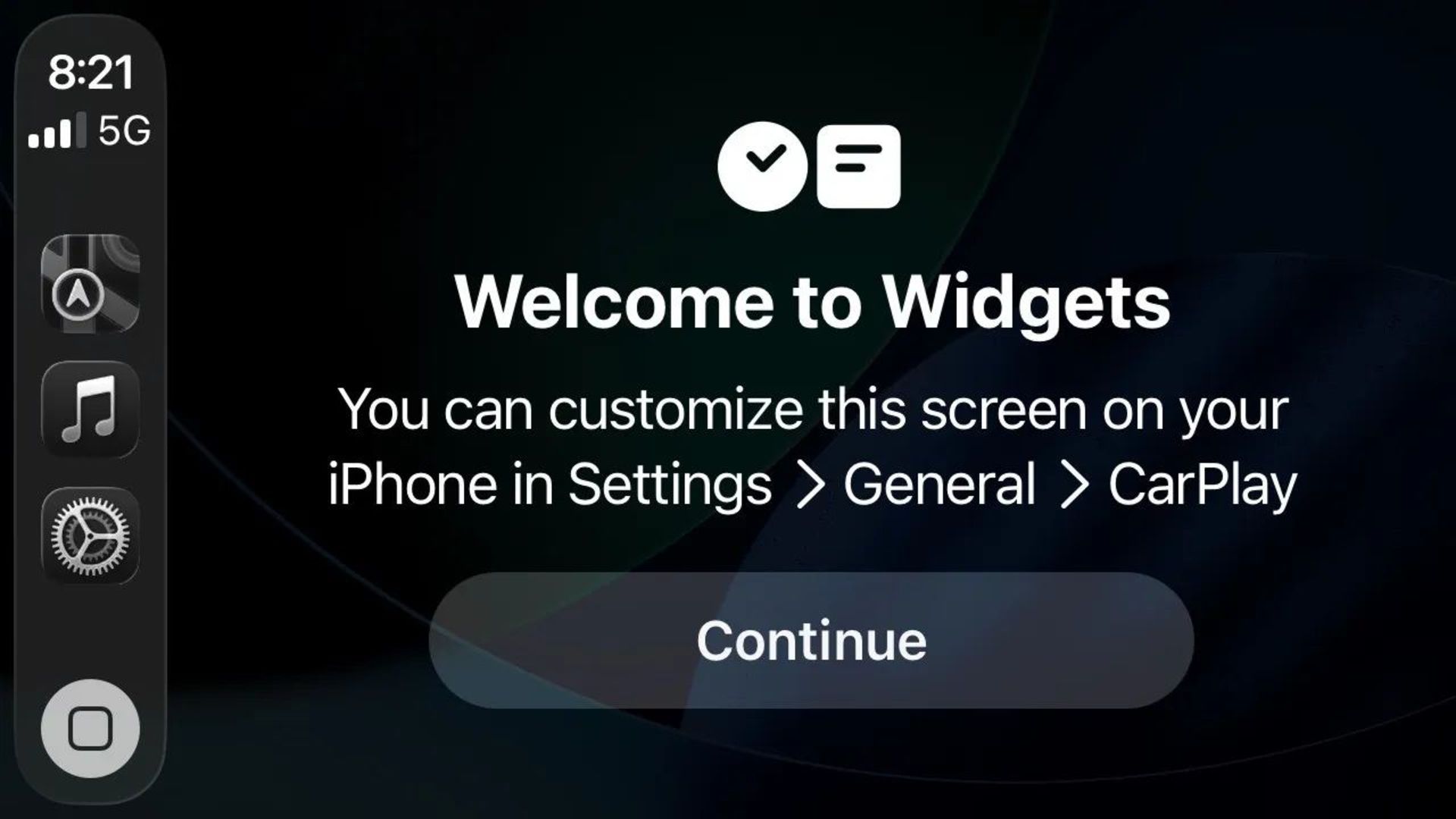 ویجت های CarPlay