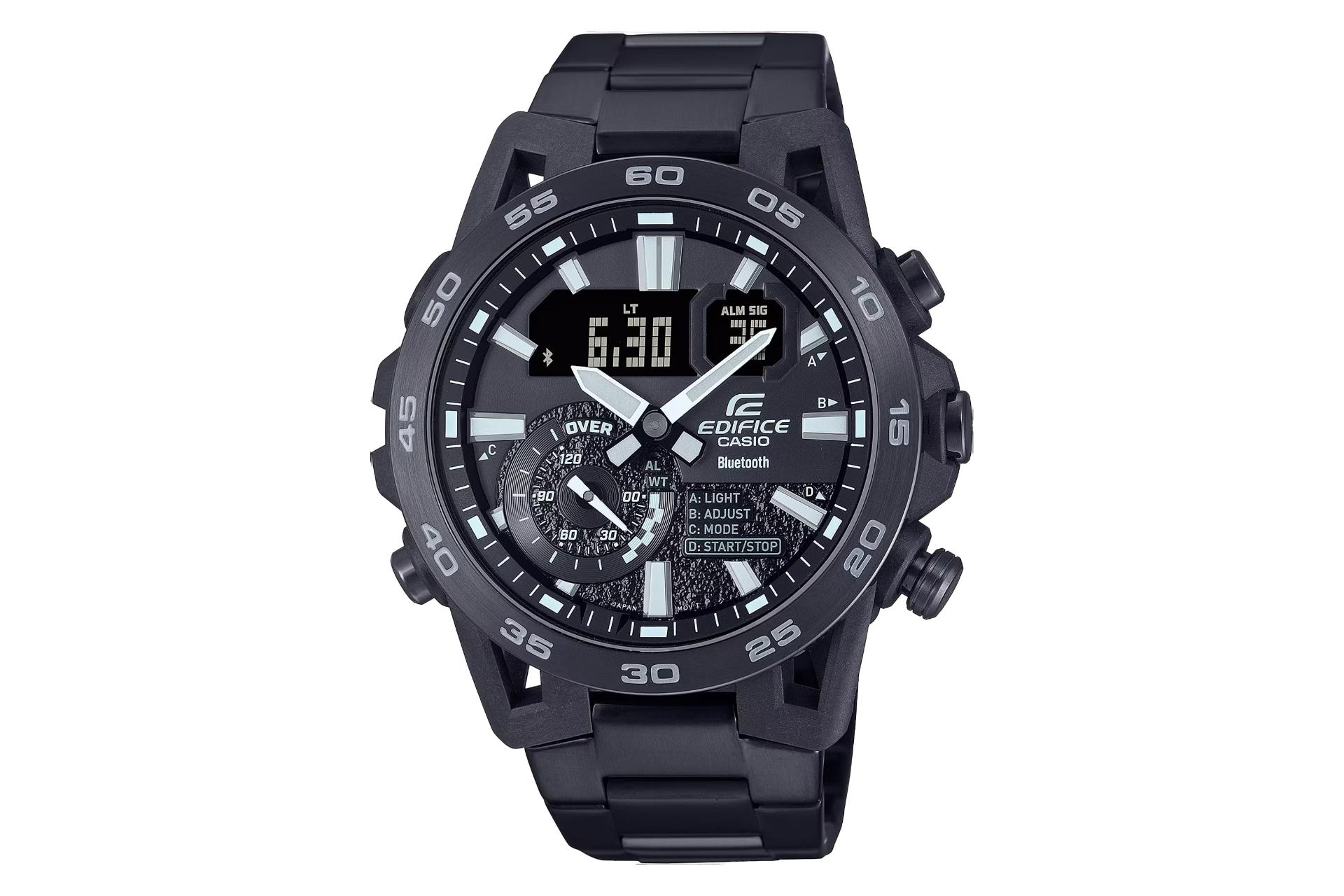 فریم، صفحه و لوگوی ساعت مچی مردانه کاسیو Edifice ECB-40BK-1A