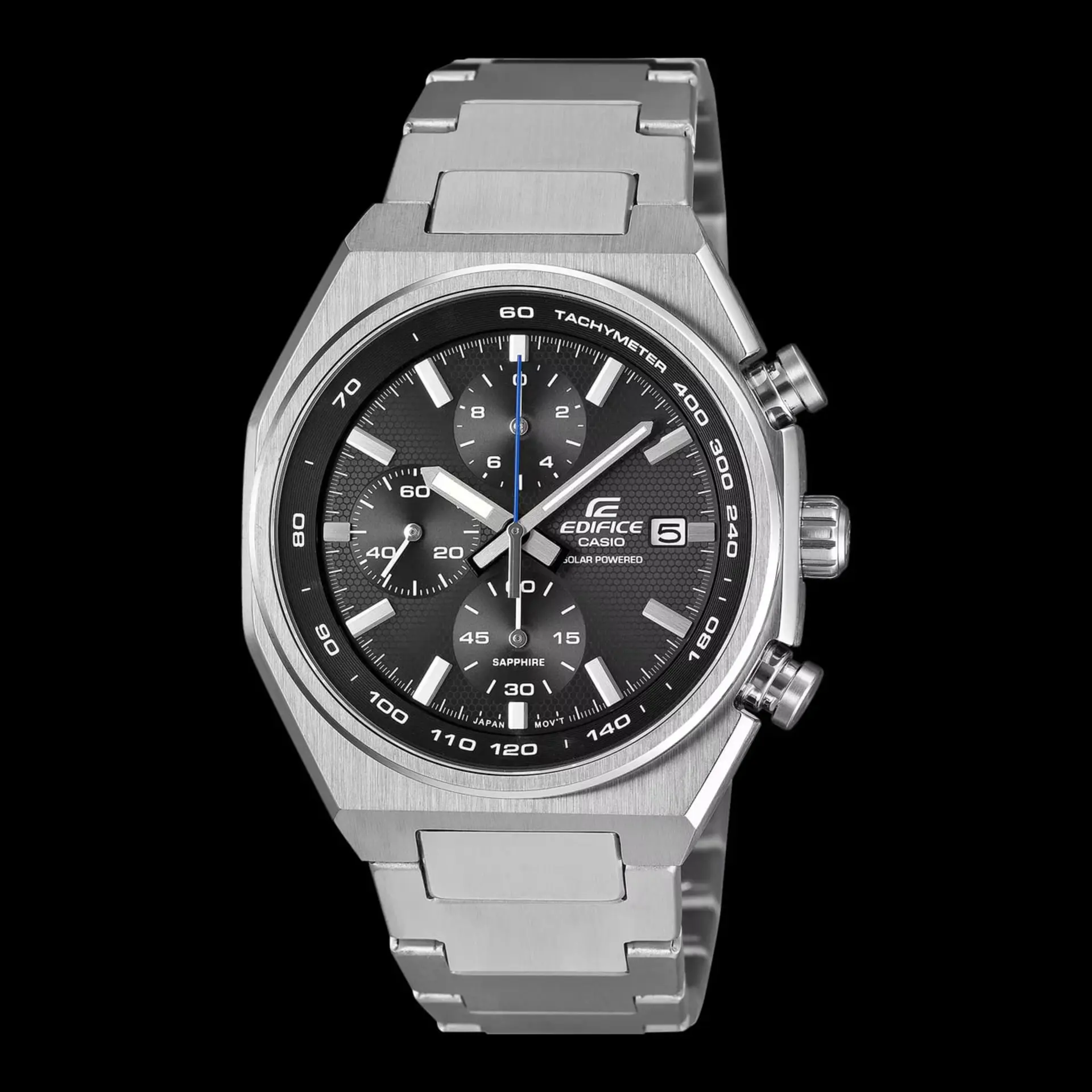 ساعت مچی کاسیو مدل Edifice EFS-S660 با صفحه مشکی و بند استیل