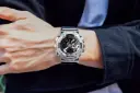 نمای جلوی ساعت مچی مردانه کاسیو جی شاک GM-110-1A بسته شده روی مچ
