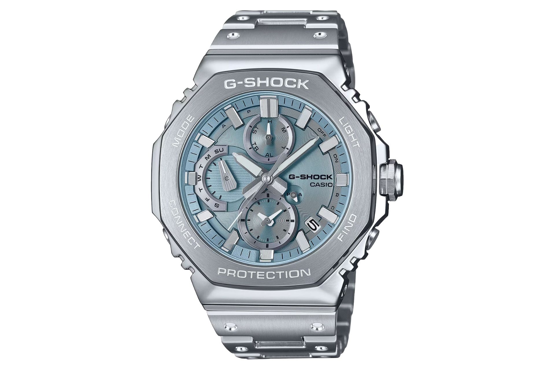 نمای جلوی ساعت مچی مردانه کاسیو جی شاک GMC-B2100AD-2A با نمایش فریم و صفحه