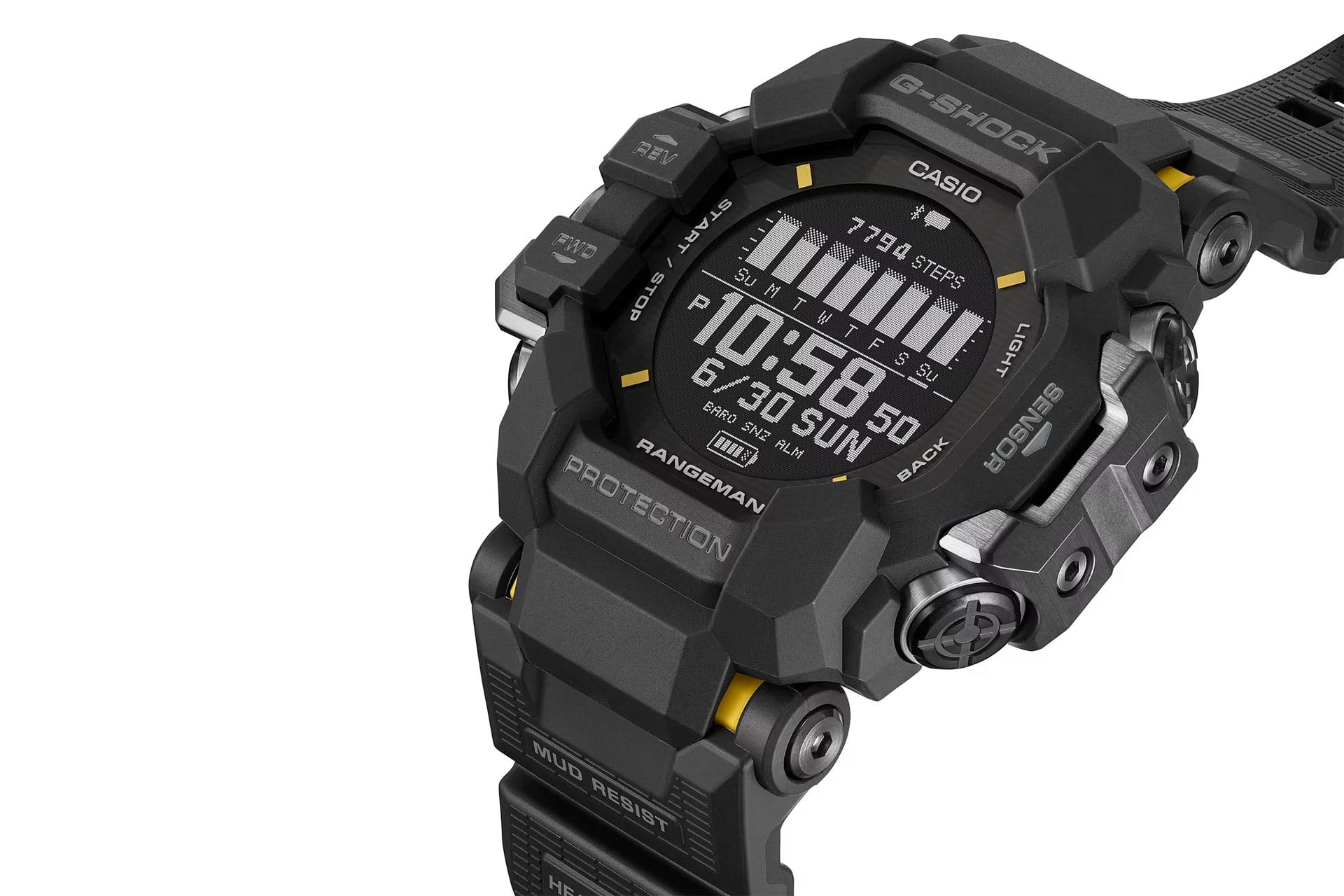 ساعت مچی مردانه کاسیو جی شاک Casio G-SHOCK GPR-H1000-1 از نمای کناری