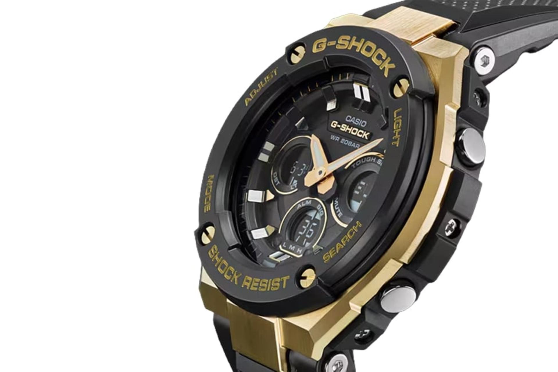 ساعت مچی مردانه کاسیو جی شاک Casio G-SHOCK GST-S300G-1A9 از نمای کناری