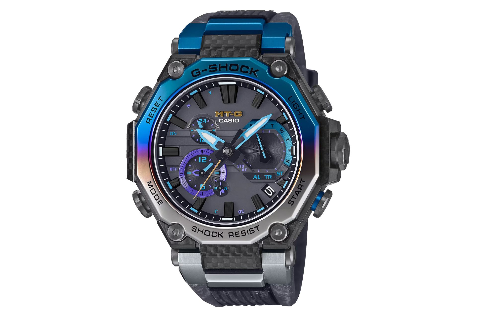 فریم، صفحه و لوگوی ساعت مچی مردانه کاسیو جی شاک MTG-B2000YST-1A