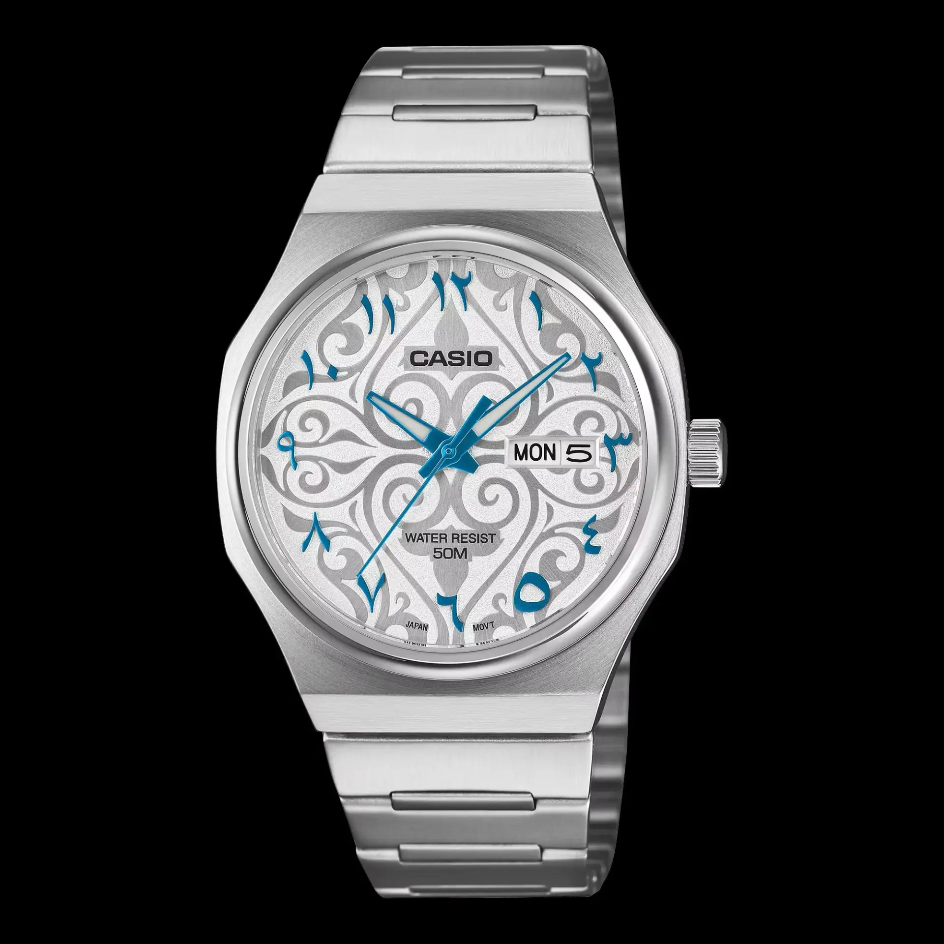 ساعت مچی کاسیو (Casio) مدل MTP-E735AR با صفحه طرح اسلیمی و اعداد فارسی
